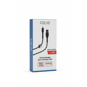 2 PCS Adaptive Fast Charger Wall Charger, 10 Foot Braided Sync