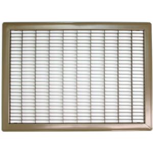 HVAC Premium 14" X 16" Heavy Duty Floor Grille - Fixed Blades Return Air Grill - Brown [Outer Dimensions: 15.75 X 17.75]