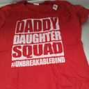 Daddy and Daughter Father Daughter Squad Matching T-Shirt (Red, L)