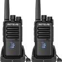 Retevis RT68H Walkie Talkies for Adults,2 Way Radio Long Range, Intuitive,Channel,Power Display,VOX Hands Free,Keylock,Rugged Two Way Radios with USB Charging Base,for Trip Camping Hiking (2 Pack)