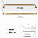 10 Pack Antique Brass Cabinet Pulls 10 Inch(254mm) Kitchen Cabinet Handles Solid Zinc Alloy Cabinet Hardware Drawer Pulls