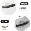 ABS Outside Exterior Door Handle Covers for Land Rover Discovery 4 LR4 2010-2016 Car Side Door Handle Cover Trim Sticker Styling Accessories (with Smart Hole, Matte Black)