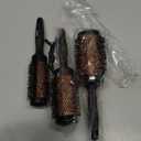 Copper Round Trio Brush Set  Professional Ceramic Thermal Ionic Styling Brushes with Boar Bristles for Volume, Shine & Salon-Quality Blow Drying  Small, Medium & Large Round Brushes