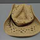 WQWOVRVO Cowboy Hat,Cowgirl Hat,Cowboy Hats for Women/Mens/Straw Wide with Shapeable Brim Cowboy Hat for Womens/White/Black.