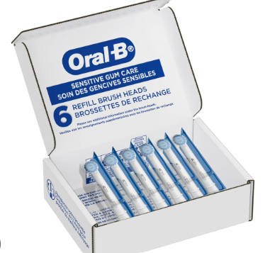 OralB Sensitive Gum Care Electric Toothbrush Replacement Brush Heads, 8 Count