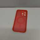 TOCOL Magnetic for iPhone 15 Pro Max Case, Upgraded Full Camera Protection, Compatible with Magsafe, Drop Protection, Translucent Matte Back Bumper Phone Cover 6.7-InchRed