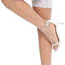 RSLOVE Women's Lace Top Fishnet Thigh-High Stockings with Antiskid Silicone Sexy Stay Up Tights Pantyhose