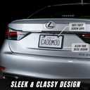 SunplusTrade License Plate Frame Black Matte Powder Coated Aluminum with Screw Caps (2 Pieces)