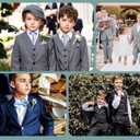 Boys Suits 3 Piece Slim Fit Suit Set Dresswear Ring Bearer Outfit for Boy (Blue) 10Y