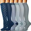 Copper Compression Socks for Women & Men (6 pairs) - Best Support for Nurses, Running, Hiking, Recovery