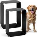 2 Pack Wall Entry Aluminum Pet Door Extension Tunnel Sliding Insert Pet Door Insert Large Size Trimmable Extension Tunnel for Dog Cat
