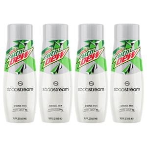 SodaStream - Diet Mountain Dew Soda Drink Mix | For Sparkling Water Makers | Zero Calories | 51mg Caffeine per Serving | Makes 96 Servings | 14.9 Fl Oz, Pack of 4 Packaging may vary, EXP 01/05/2026