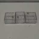 Qtip Holder Dispenser, 3 Pack Wall Mounted Plastic Cotton Pad Holder, Cotton Ball, Swabs, Floss, Makeup Organizers Containers for Vanity Bathroom