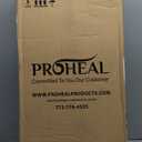 ProHeal Medical Overbed Table with Wheels and Adjustable Height - Mahogany Color Rolling Over Bed Bedside Table for Hospital and Home Use