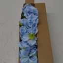 Fake Flower Heads for Craft,3.8" Blue Rose Heads Artificial Flowers,36 Pcs Silk Rose for Wedding Decoration Party Home Decor,DIY Crafts(Light Blue, 3.8)