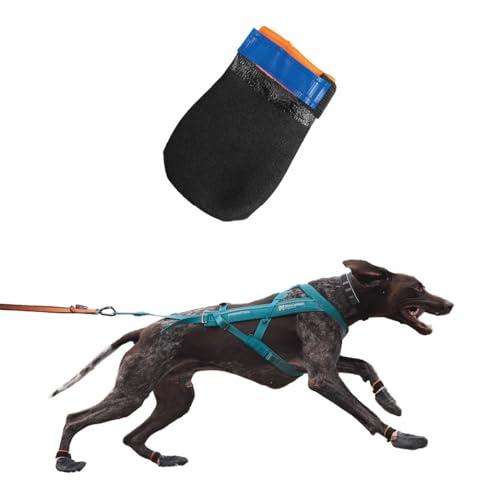 Non-stop dogwear Protector Booties, 4-Pack of Dog Booties for Hot Pavement and Rough Surfaces with Anti-Slip, Waterproof and Comfortable for Large Dogs