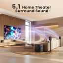 Bobtot Surround Sound Systems Home Theater System - 800 Watts Peak Power 6.5" Subwoofer 5.1 Wired Stereo Speakers Strong Bass with ARC Optical AUX Bluetooth Input