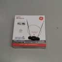 GE Traditional Rabbit Ears Indoor Black TV Antenna, 15 inch Extendable Dipoles and Circular Loop, Tabletop Antenna, Digital, HDTV Antenna, Smart TV Compatible, 4K 1080P VHF UHF, Compact Design, 33676 Rabbit Ear Antenna