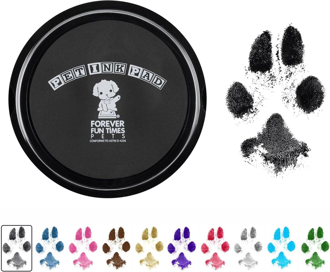 Pet Paw Print Impression Kit | Dog Ink Paw Print Kit | Pet Paw Print Kit | an Easy to Use Paw Print Stamp Pad for Dogs | Contains an Ink Pad for Dog Paw Prints That You Can Treasure (Black, Big)