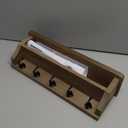 Nekon Key Holder Wall Mount, Wall Organizer Shelf with 5 Key Hooks, Room Decor for Home and Apartment Essentials, Brown