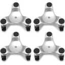 Yopay 4 Pack Steel Tri-Dolly, 200 lbs Load Capacity 3 Wheel Mover s Dolly for Moving Cabinet, Furniture, Appliances, 6 Inch