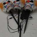 Halloween Animatronics Clown Stakes Decorations, 3Pack Scary Talking Pathway Markers with Sound Activated, Light Up Eyes, Move Mouth, Holiday Horror Prop, Haunted Animated Decor for Lawn Yard, Outdoor
