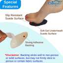 Chiroplax High Heel Cushion Inserts Pads (4 Pairs) Suede Ball of Foot Forefoot Metatarsal Anti Slip Shoe Insoles for Women