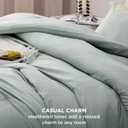 Bedsure Queen Comforter Set - Sage Green Comforter Queen Size, Soft Bedding for All Seasons, Cationic Dyed Bedding Set, 3 Pieces, 1 Comforter (90"x90") and 2 Pillow Shams (20"x26"+2")