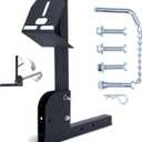 Trailer Hitch Spare Tire Carrier for 2" Receivers, Adjustable Spare Tire Mount Fits 4, 5 and 6 Lugs Trailer Wheels