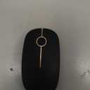 VssoPlor Wireless Mouse, 2.4G Slim Portable Computer Laptop Mouse with Nano Receiver Quiet Silent Optical Mice for Notebook, PC, Laptop, Computer-Black and Gold