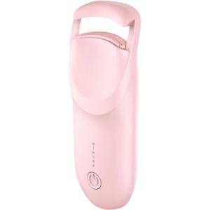 Mini Heated Eyelash Curler, Portable Travel Size, 8-Second Fast Heating, 24-Hour Long-Lasting Curl, for Natural Lashes, Pink