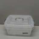 Kekow 2-Pack Clear Storage Latch Box, Plastic Containers with Lids, 8 L