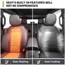 Seat Covers for 2021-2026 Ford Bronco 4 Door,Waterproof Leather Full Set
Black,With Rear Cup Holder,Custom Fit Front & Rear Full Coverage,Wear-Resistant and Breathable, Easy to Clean,OEM Fit
