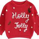 Baby Girl Boy Knit Sweater Blouse Pullover Sweatshirt Warm Crewneck Long Sleeve Tops for Infant Toddler, 2-3 T