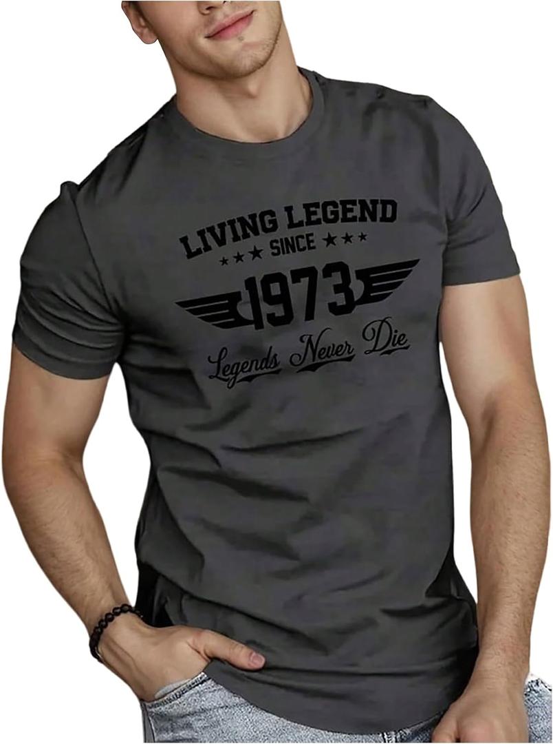 VIPWOLF Men's Casual Regular Fit Striped Shirt Stylish Short Sleeve Crew Neck Summer Workout Tee Shirts Going Out (Gray, XL)