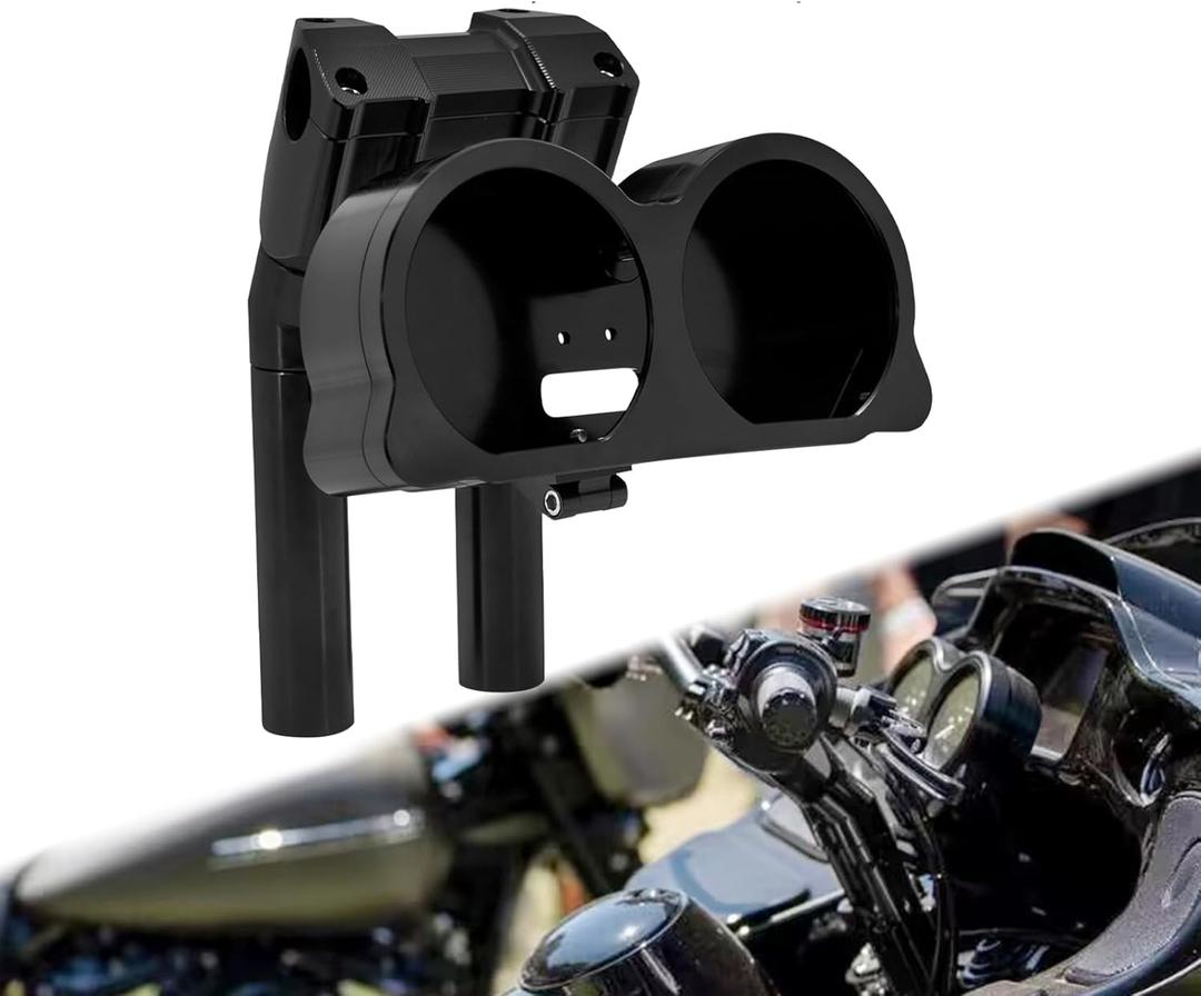 Motorcycle 10.0 Inch Tall Handlebar Risers with Extension Kit Fit For Harley Road Glide 2015-UP (Black)