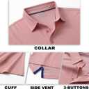 M MAELREG Golf Shirts for Men Dry fit Sports Jacquard Lightweight Performance Texture Short Sleeve Collared Polo Shirts (Pink, XL)