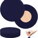 Bar Stool Covers Round, 2 Pcs Stool Slipcovers High Elastic, Circle Chair Covers, Soft & Easy to Clean Chair Seat Cushion Slipcover Fit for Stool of Dia 14-17 Inch , Navy Blue