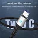 4 x USB to USB-C Fast Charger Cable Compatible with iPhone 15 Series, Samsung Galaxy Ultra S22/10/9/8 Plus A20/50/51/71, Samsung Note 8/9/10/20/23, Moto G7/G8 Z2/3, LG G6/7 V30/35