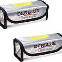 DerBlue 2pcs Fireproof Explosionproof Lipo Battery Safe Bag Lipo Battery Guard Safe Bag（185x75x60mm）