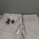 NICETOWN Oatmeal 100% Blackout Bedroom Curtains 96 inches Long 2 Panels Set, Linen Blend Pinch Pleated Drapes with Hooks 66 inch Wide Sound Reducing Window Treatments Room Divider for Living Room