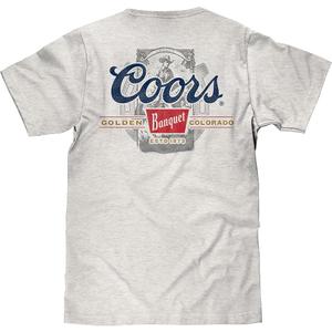 Tee Luv Men's Coors Banquet Beer Front and Back Faded Graphic T-Shirt, XL