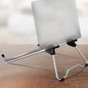 Black Tablet Computer Holder Stand Adjustable Tablet Bracket Desktop Support for Videos Movies Webcasts Practical