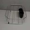 GSlife Small in Sink Dish Drying Rack - Stainless Steel Compact Dish Drainer for RV Kitchen Apartment Sink, Rust Resistant Inside Sink Rack, 12 Person Households, 11.6" W x 13.4" L, Silver