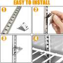 32 Pieces 920158 Freezer Shelf Clip,Stainless Steel Shelf Clip for Refrigerator,Freezer Cooler Shelf Support,Replacement Shelf Square Buckles Clips