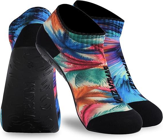 RANDY SUN Barefoot Quick-Dry Sand Beach Socks, Breathable Seamless Yoga Sock With TPE Sole, Size 25