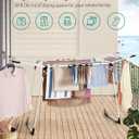 SONGMICS Clothes Drying Rack Foldable, Gullwing Laundry Drying Rack, Space-Saving, 22.2 x 68.1 x 38 Inches, Sock Clips, Metal Structure, for Clothes, Towels, Linens, Indoor, Outdoor White ULLR518W01