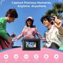HOTU Mini Keychain Digital Camera, Y2K Pocket-Size Mini Camera, 2MP 1080P Small Camera with 32GB Card, Video Recorder with Long Battery Life for Travel, Party and Vlog (Black)