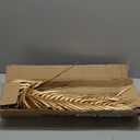 30 Large Gold Palm Leaves Palm Fronds Tropical Leaves Areca Palm Branches Artificial Palm Leaves with Stem Golden Palm Tree Leaves Faux Palm Leaves for Floral Arrangement Fake Gold Leaves 6Pcs