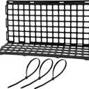 12 Pcs Under Couch Blocker for Pets, Bed Blocker with 50 Durable Zip Ties (25cm length, 5mm width), Plastic Under Sofa Toy Stopper Bed Barriers for Cats Dogs Furniture - Black